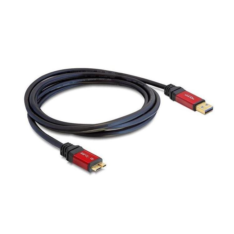 Kabel USB MICRO(M)- USB-A(M) 3.0 1M CZARNY PREMIUM