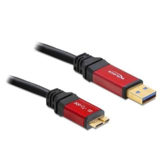 Kabel USB MICRO(M)- USB-A(M) 3.0 1M CZARNY PREMIUM