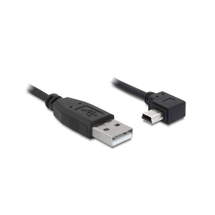 Kabel USB MINI(M) kątowy PRAWO- USB-A(M) 2.0 1M CZARNY (CANON)