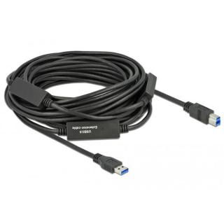 Kabel USB-A(M)- USB-B(M) 3.1 GEN 1 20M czarny aktywny