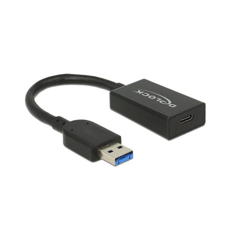 Adapter USB-A(M) 3.1 GEN 2- USB-C(F) 15cm czarny