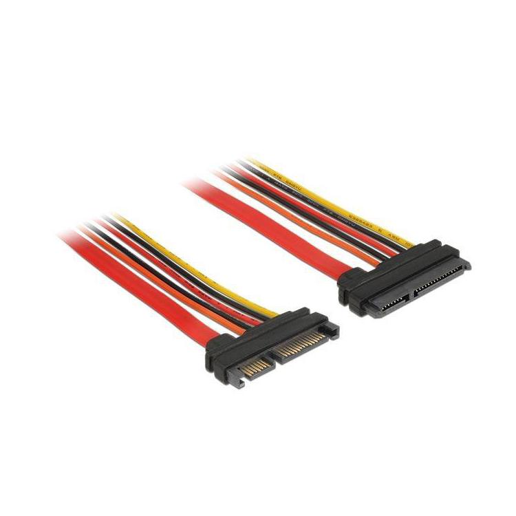 Kabel SATA DATA III (6 GB/S) 22 PIN(F)- SATA 22 PIN(M) 50cm