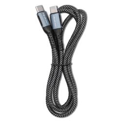 Kabel USB Qoltec 2.0 typ C | USB 2.0 typ C 100W| QC 3.0 | PD | 1m | Czarny