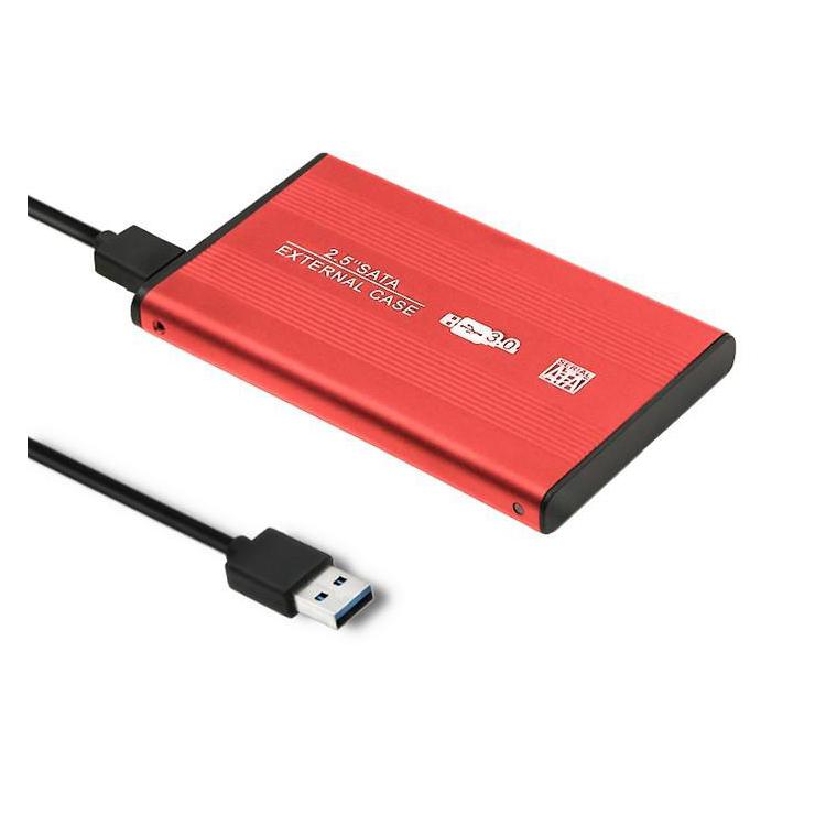 Obudowa na dysk HDD/SSD 2.5 cala SATA3 | USB 3.0 | Czerwona