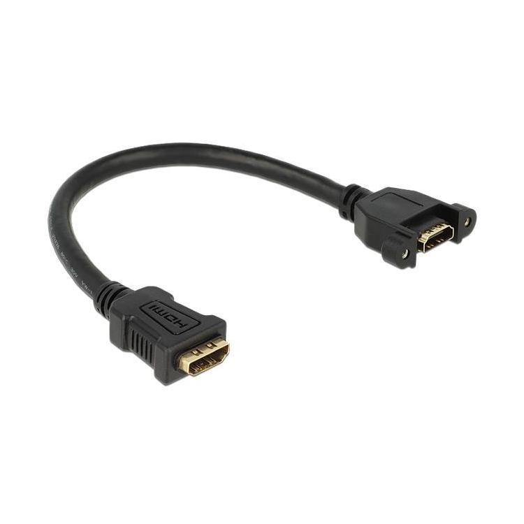 Kabel HDMI F/F V1 .4 0.25M czarny