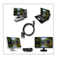 Kabel adapter Qoltec DisplayPort | DVI (24+1) męski | 1.8m