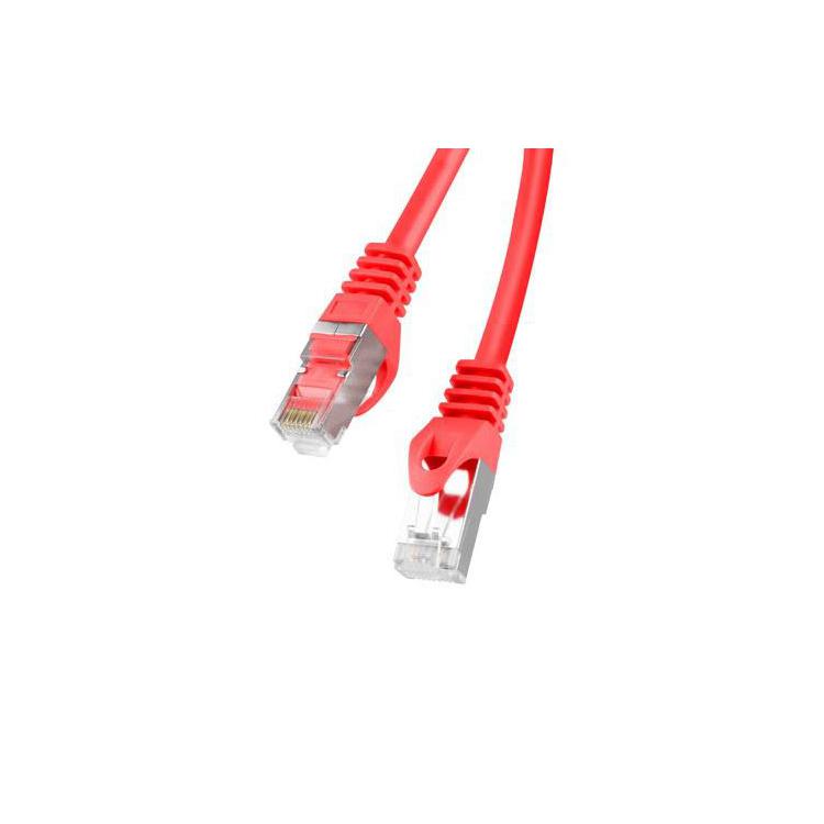 Patchcord KAT5e 0.5M FTP czerwony PCF5-10CC-0050-R