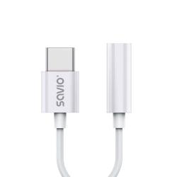 Kabel adapter Savio AK-51 USB-C - Mini Jack 3,5mm (F),...