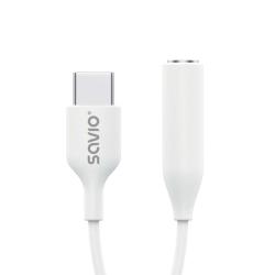 Kabel adapter Savio AK-52 USB-C - Mini Jack 3,5mm (F),...