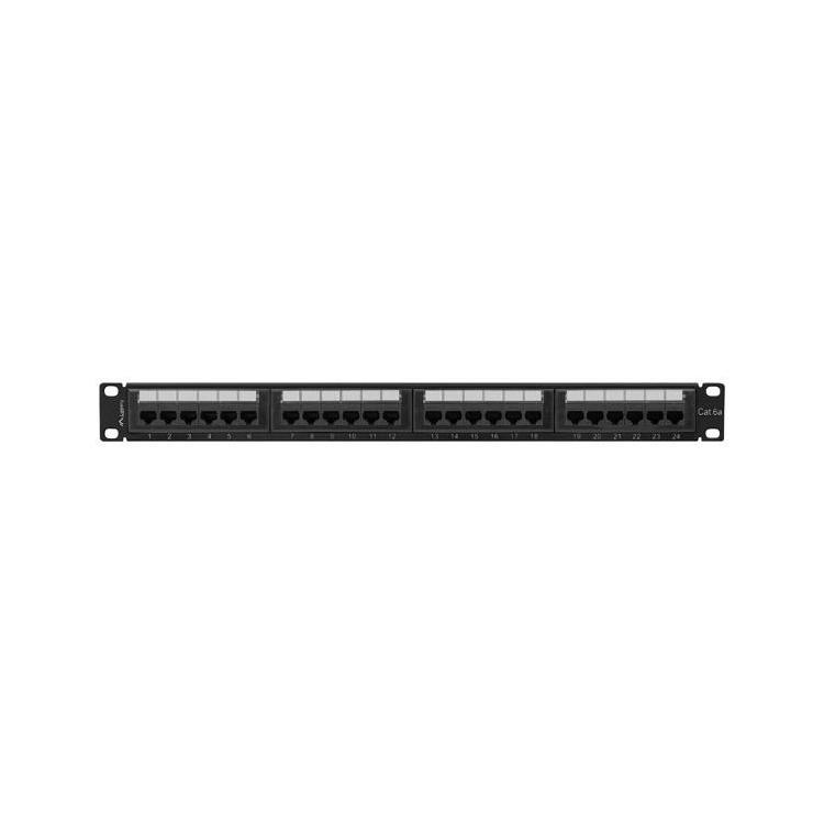 Patchpanel 24 port 1U KAT6A PPUA-1024-B Czarny