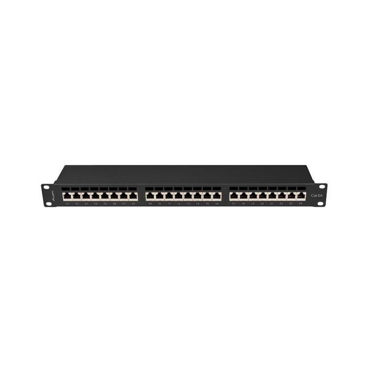 Patchpanel 24 port 1U KAT6A EK. PPSA-1024-B Czarny