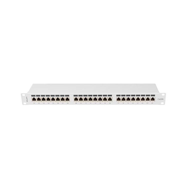 Patchpanel 24 port 1U KAT6A EK. PPSA-1024-S Szary