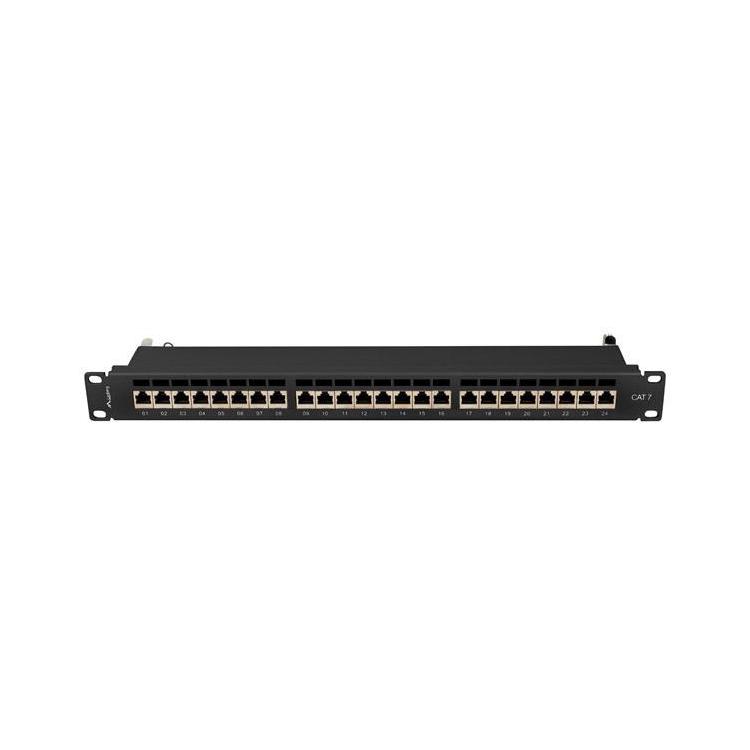 Patchpanel 24 port 1U KAT7 EK. PPS7-1024-B Czarny