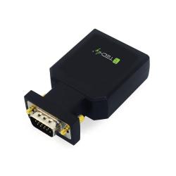 Adapter Techly IDATA VGA-HDMINI VGA+Audio Jack 3,5mm na HDMI 1080p