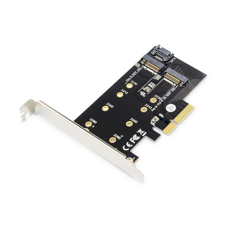 Karta rozszerzeń (Kontroler) M.2 NGFF/NVMe SSD PCIe 3.0 x4 SATA 80, 60, 42, 30 mm