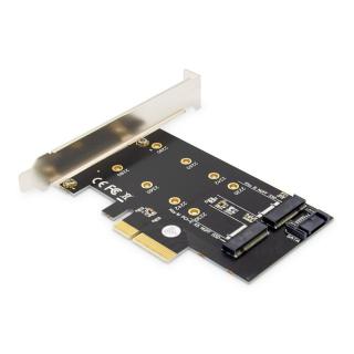 Karta rozszerzeń (Kontroler) M.2 NGFF/NVMe SSD PCIe 3.0 x4 SATA 80, 60, 42, 30 mm