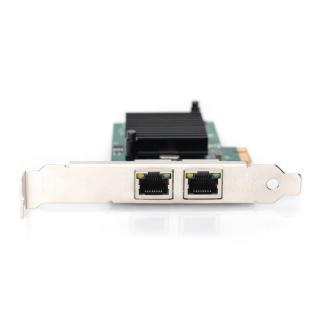 Karta sieciowa przewodowa PCI Express 2x RJ45 Gigabit 10/100/1000Mbps Low Profile