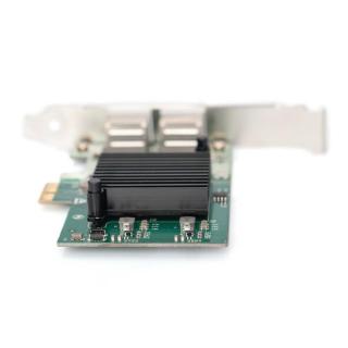 Karta sieciowa przewodowa PCI Express 2x RJ45 Gigabit 10/100/1000Mbps Low Profile