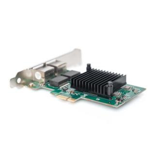 Karta sieciowa przewodowa PCI Express 2x RJ45 Gigabit 10/100/1000Mbps Low Profile