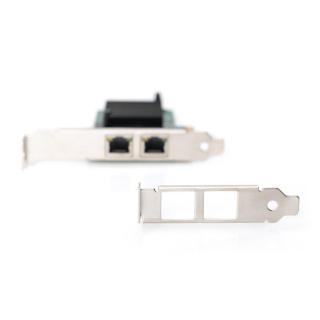 Karta sieciowa przewodowa PCI Express 2x RJ45 Gigabit 10/100/1000Mbps Low Profile