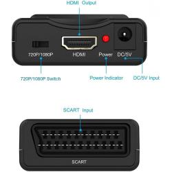 Konwerter Techly AV Euro SCART / HDMI 720p/1080p