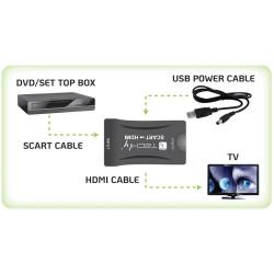 Konwerter Techly AV Euro SCART / HDMI 720p/1080p