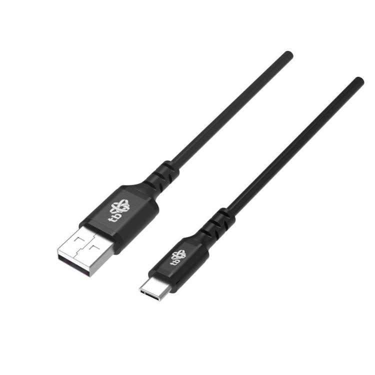 Kabel USB-USB C 1m silikonowy czarny Quick Charge