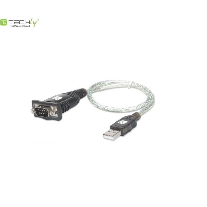 Kabel adapter Techly USB na port szeregowy RS232/COM/DB9