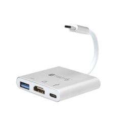 Kabel adapter Techly USB-C Multiport / HDMI/USB-A 3.0/USB-C PD