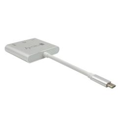 Kabel adapter Techly USB-C Multiport / HDMI/USB-A 3.0/USB-C PD