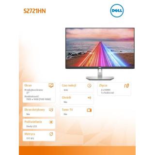 Monitor S2721HN 27 cali IPS LED Full HD (1920x1080) /16:9/2xHDMI/3Y PPG