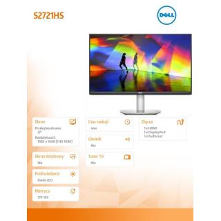 Monitor S2721HS 27 cali IPS LED Full HD (1920x1080) /16:9/HDMI/DP/fully adjustable stand/3Y PPG