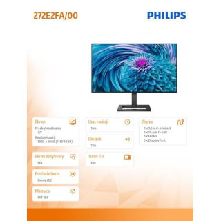 Monitor 272E2FA 27 cali IPS HDMI DP Głośniki