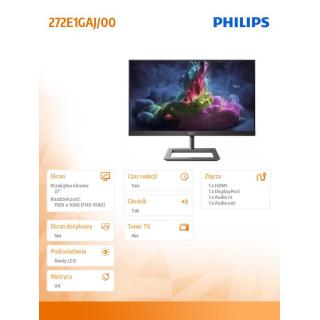 Monitor 272E1GAJ 27 cali VA 144Hz HDMI DP Głośniki