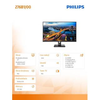 Monitor 276B1 27 cali IPS HDMIx2 DP USB-C Pivot