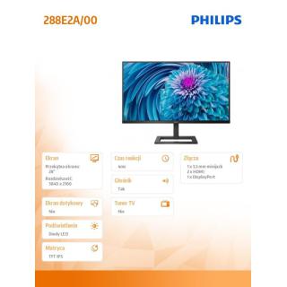 Monitor 288E2A 28 cali IPS 4K HDMIx2 DP Głośniki