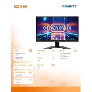 Monitor 27 cali G27Q-EK GAME 1ms/12MLN:1/QHD/HDMI