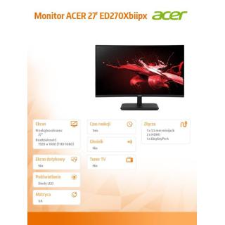 Monitor ACER 27' ED270Xbiipx