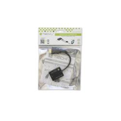 Adapter Techly HDMI-VGA2 HDMI męski na VGA żeński, czarny 0,1m IDATA