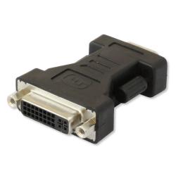 Adapter Techly DVI-9100 DVI na VGA Ż/M, czarny IADAP