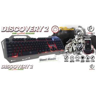 Klawiatura metalowa podwietlana gaming Rebeltec DISCOVERY 2