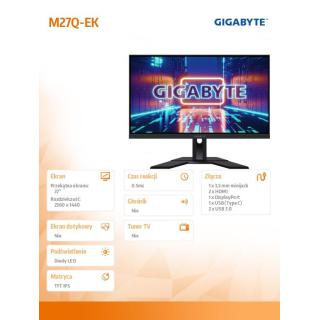 Monitor 27 cali M27Q GAMING 0,5ms/1MLN:1/WQHD/HDMI