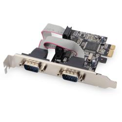 Kontroler COM DIGITUS PCIe, 2x RS-232/COM, Low Profile,...