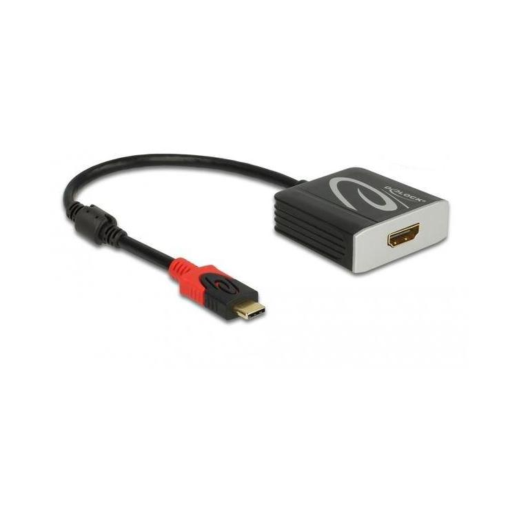 Adapter USB C(M)- HDMI(F) 4K 60Hz (THUNDERBOLT 3/DISPLAYPORT ALTMODE Aktywny czarny