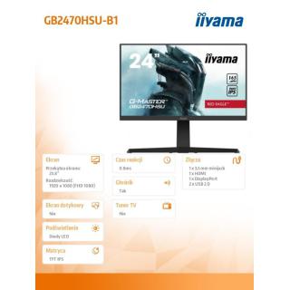 Monitor 23.8 cala GB2470HSU-B1 0,8ms,HDMI,DP,IPS,PIVOT,FreeSync,USB