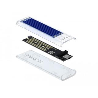 Obudowa zewnętrzna dla M.2 NVME PCIe SSD z USB Type-C żeńskim Przezroczysta