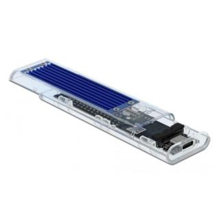 Obudowa zewnętrzna dla M.2 NVME PCIe SSD z USB Type-C żeńskim Przezroczysta