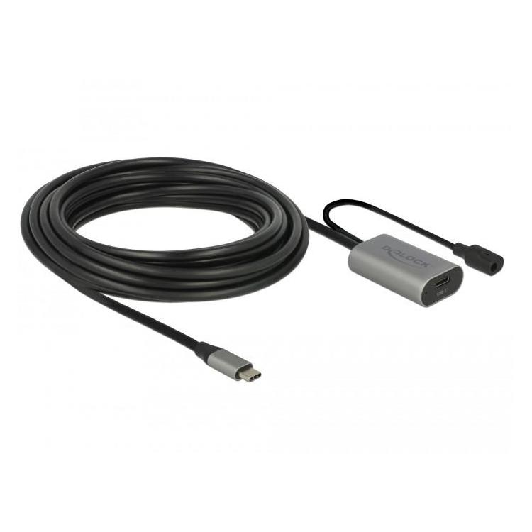 Przedłużacz USB-C M/F 3.1 5M Czarny