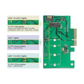 Karta PCI express M.2 KEY M NVME+SA