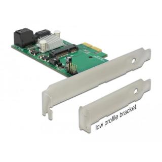 Karta PCI Express Hybrydowa 3 x wewnętrzne SATA 6 Gb/s + 1 x wewnętrzne mSATA